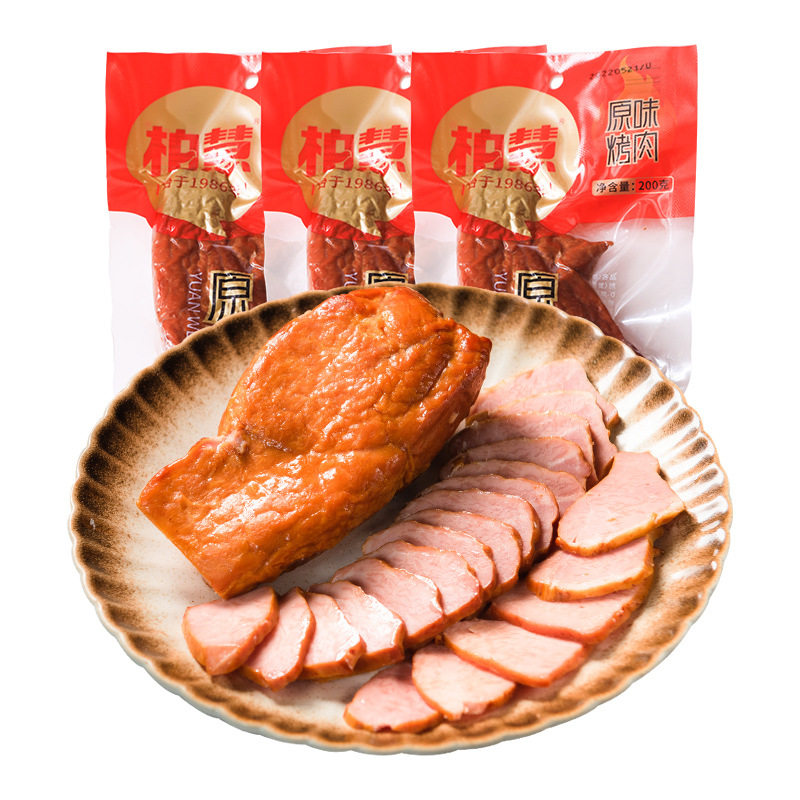 Bohui Food Original Bbq 200g Wood Smoked Sauce Fragrant Pork Instant Ready-To-Eat Meat Braised Meat Snacks Wholesale