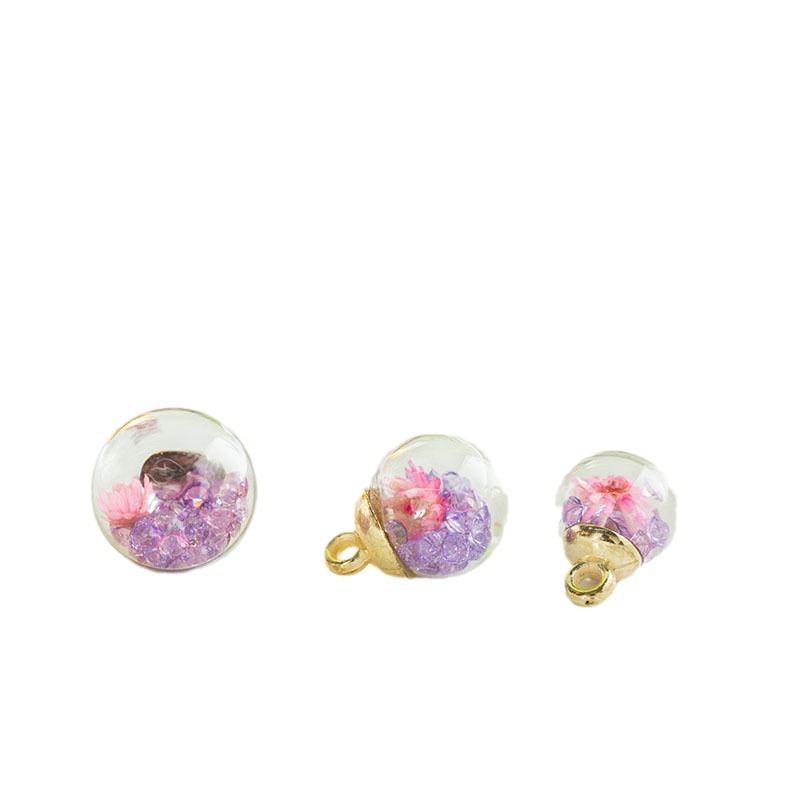 Classic Eternal Flower Glass Ball Pendant DIY Bracelet Necklace Earrings Jewelry Hair Accessories Pendant