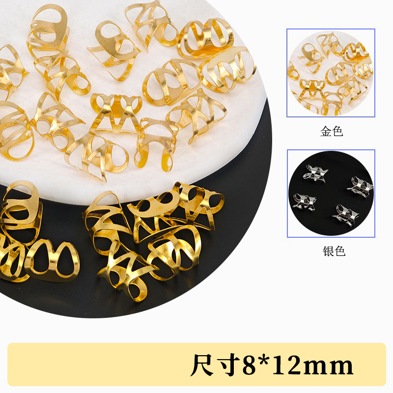 Hip-Hop Dreadlocks Jewelry Ring Hair Buckle African Wig Braids Dreadlocks Hair Accessories Hair Buckle Metal Cross-Border DIY Dreadlocks Buckle