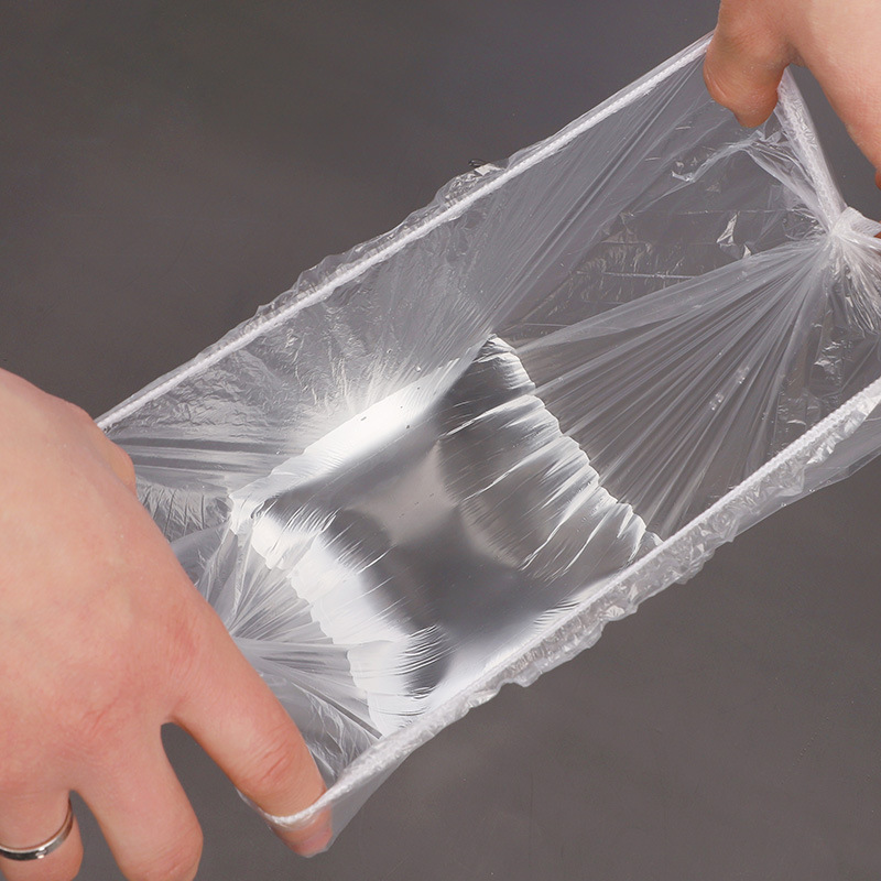 Manufacturer Disposable Shower Cap Pe Plastic Elastic Mouth Thickened Strip Hair Dyeing Oil Hotel Hair Salon Dustproof