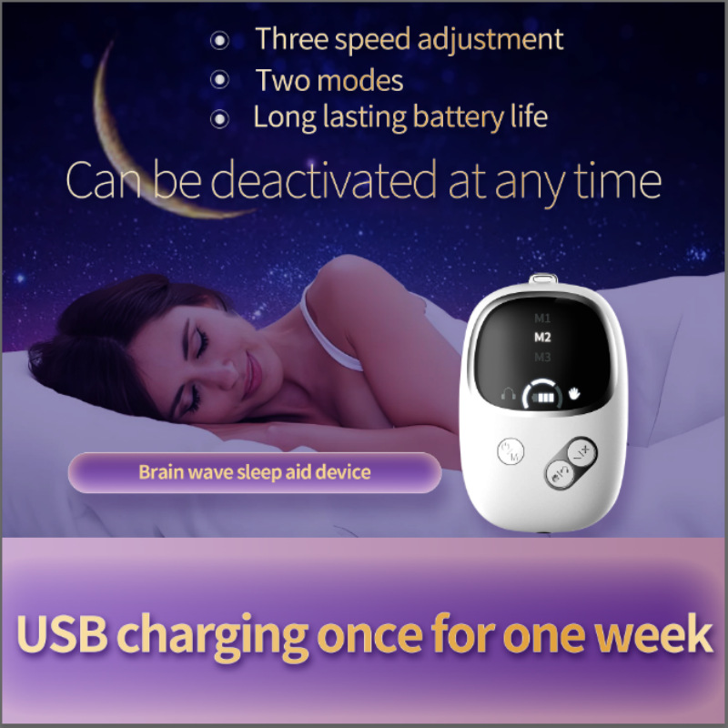 Amazon Cross-Border Temu Smart Handheld Sleep Device Microcurrent Sleep Artifact Sleep Aid with Ear Clip to Fall Asleep