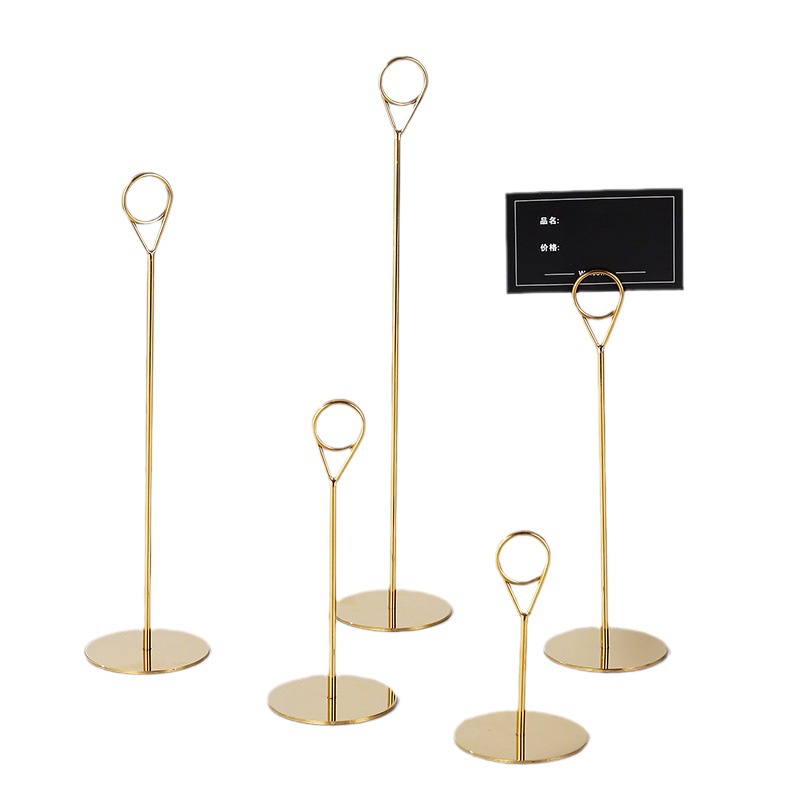 Cross-border generation of stainless steel table number plate ring dining table plate semicircle seat holder number holder seat plate wedding table sign