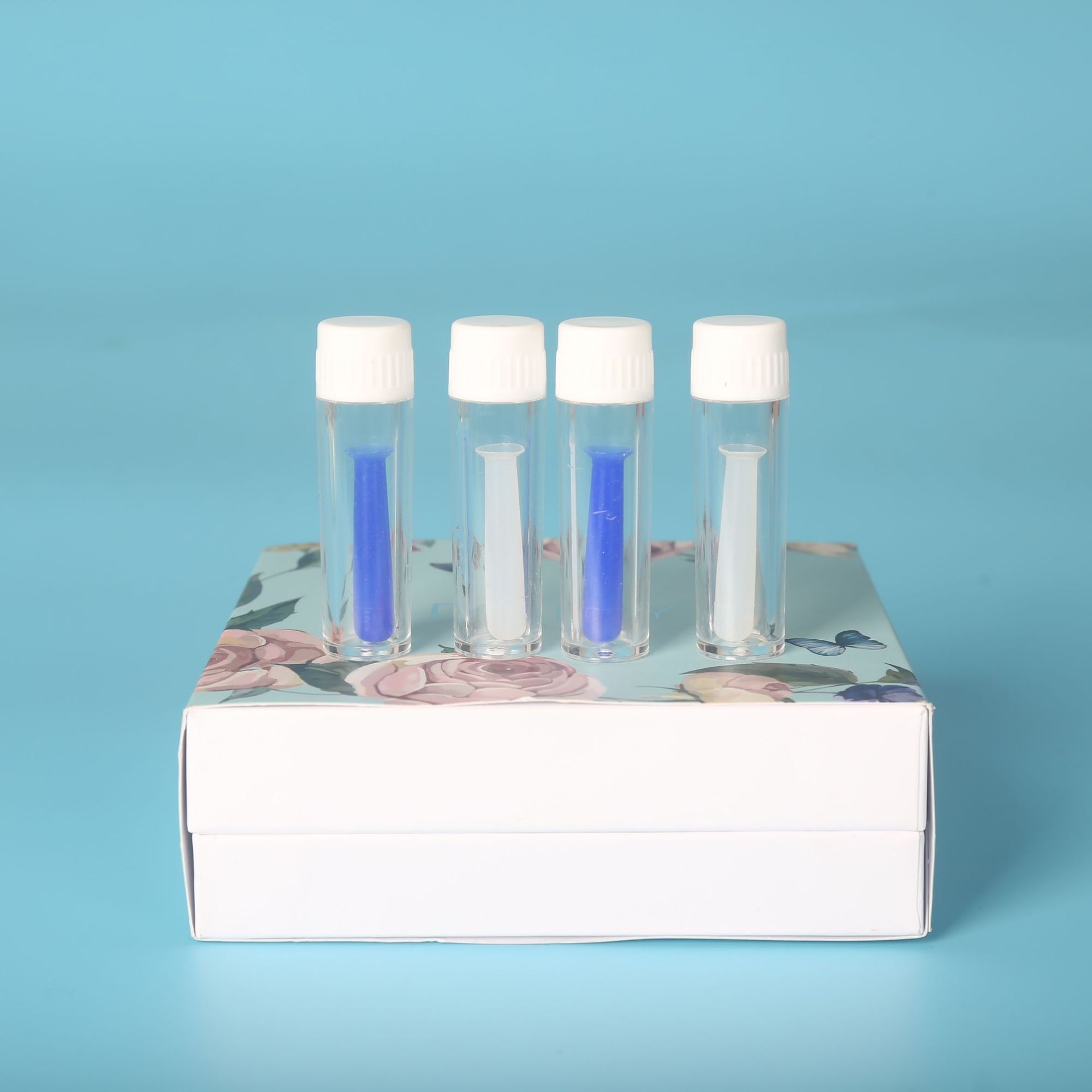 Royal Blue Medium Rgp Suction Stick Solid Pure Silicone One-Piece Contact Lens Removal Tweezers Suction Stick Wearing