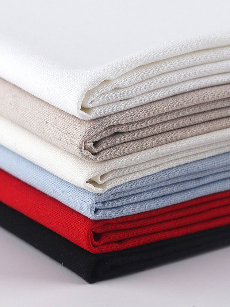 Embroidered Cloth DIY Cotton and Linen Plain Handmade Clothing Cotton Decorative Tulle Embroider Burlap Cloth Doll Clothes