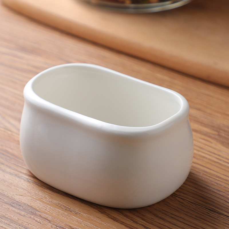 Керамическая сахарница, форма Дан, соусник, чаша для ванной, специальная сахарница для отелей, белая фарфоровая сахарница