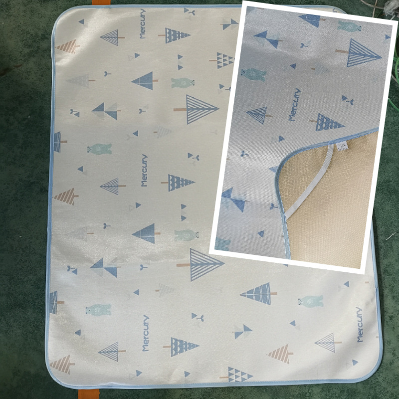 Ice silk printed mat Indian tent four seasons summer cool floor mat cartoon folding soft mat machine washable fabric wholesale