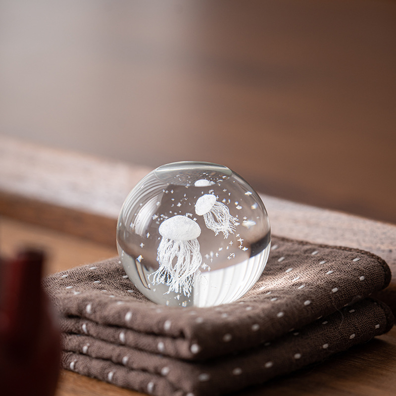 Crystal Glass Lid Set Kung Fu Tea Set Accessories Tea Pet Ornaments Lid Holder Shelf Tea Table Small Ornaments Decorations