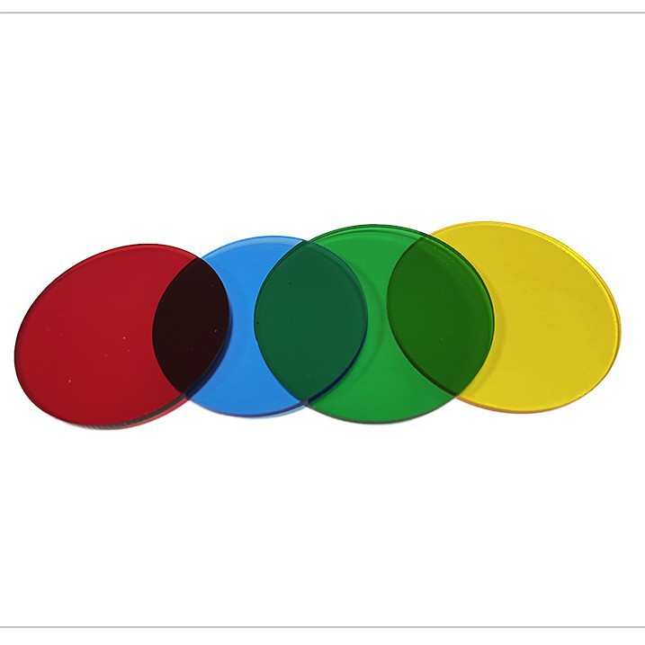 Factory Hot Selling High Transparent Acrylic Small Disc Colorful Hole Acrylic Disc Christmas Decoration Round Pendant