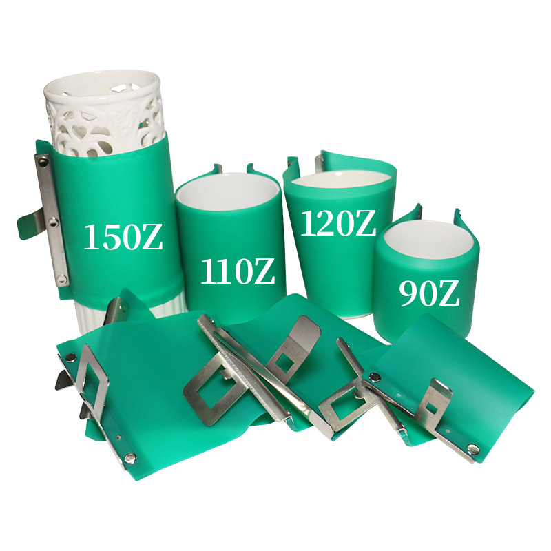 Thermal Transfer 110Z Silicone Baking Cup Clamp Oven Straight Barrel Mug 3D Sublimation Clamp Baking Cup Machine Coaster