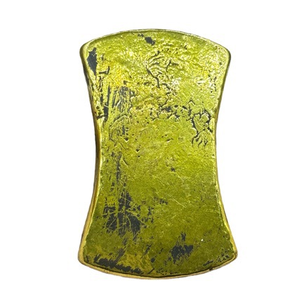 Antique-Style Gold Ingot and Gold Bar with Copper Gilding, 0.5kg Waist Ingot Gilded Gold Bar for Crafts, Collection, Film Props