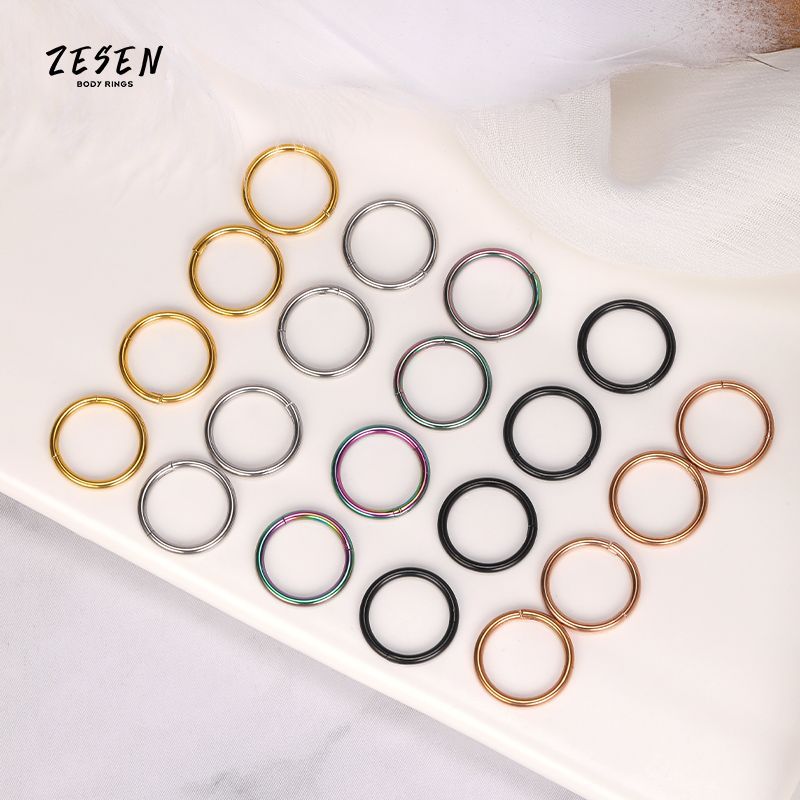 Cross-border titanium steel puncture BCR universal ring men's earrings PA ring ear bone ring 316L spell ring nose ring wholesale
