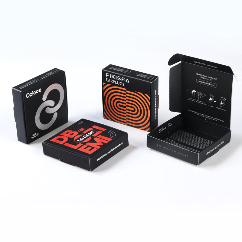 Packaging Color Box Custom White Cardboard Box Window Type Empty Box Custom 3C Digital Product Headphone Hook Box Printing