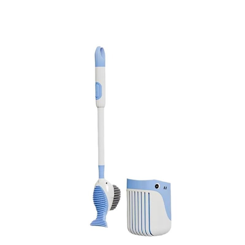 [Patented Authentic] Little Whale Toilet Brush Household No Dead Angle Cleaning Toilet Liquid Brush Bathroom Cleaning Brush