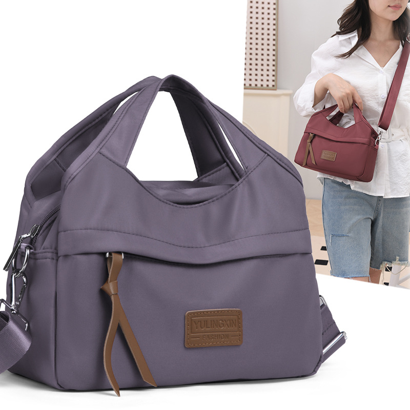 Cross-Border Trend Casual Women's Bag Women's Portable Shoulder Crossbody Bag Women's Commuter Nylon Bag Large Capacity Multi-Compartment Bag