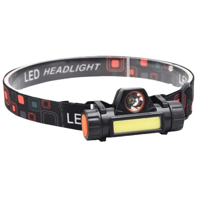 Cross-border magnet headlight head-mounted lighting strong light camping mountaineering USB charging far and near light cob night fishing