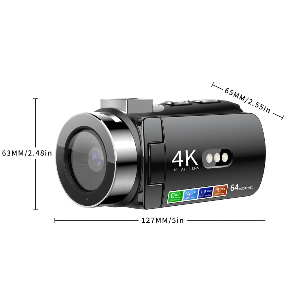 D9 HD WiFi Digital Camera Infrared Colorful Night Vision 4K Wireless Mac Retro Filter Beauty Camera