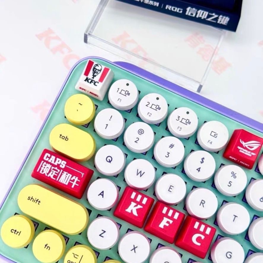 Authentic Purchasing Agent Kfc Rog Keycap Keyboard Accessories Kfc Peripheral Faith Keyboard Co-Branded Toy Keyboard
