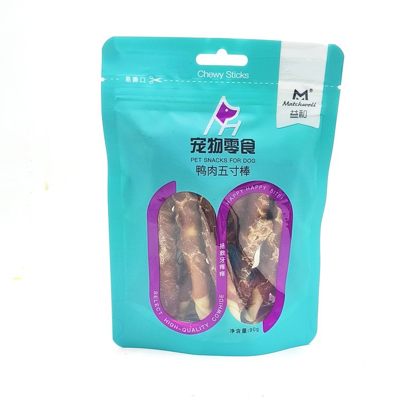 Yihe Snacks 1.0m Sticks Teething Sticks Steamed Heart Chicken Nuggets Duck Grains Steamed Eggs Chicken Duck Meat Dried Kraft Rolls Canned Dogs