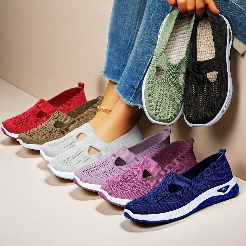 Cross-Border Dropshipping Mom Shoes, Summer Breathable Sandals, Non-Slip Soft Soles, Elderly Shoes, Women's Casual Shoes, Middle-Aged and Elderly Walking Shoes