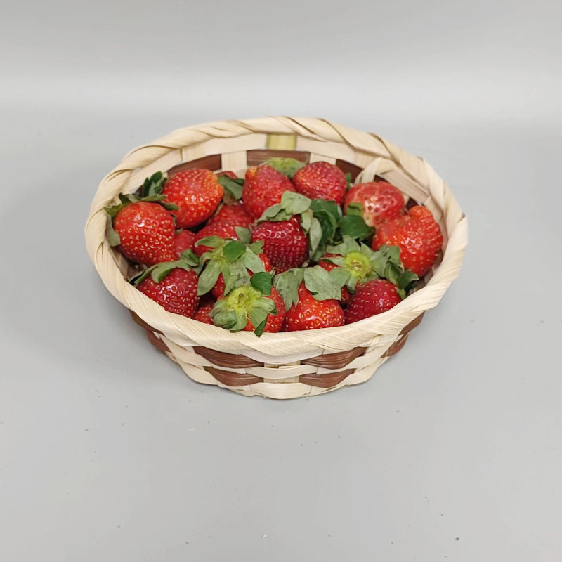 Ручная бамбуковая корзина для закусок, подставка для смузи, корзина для картофеля фри