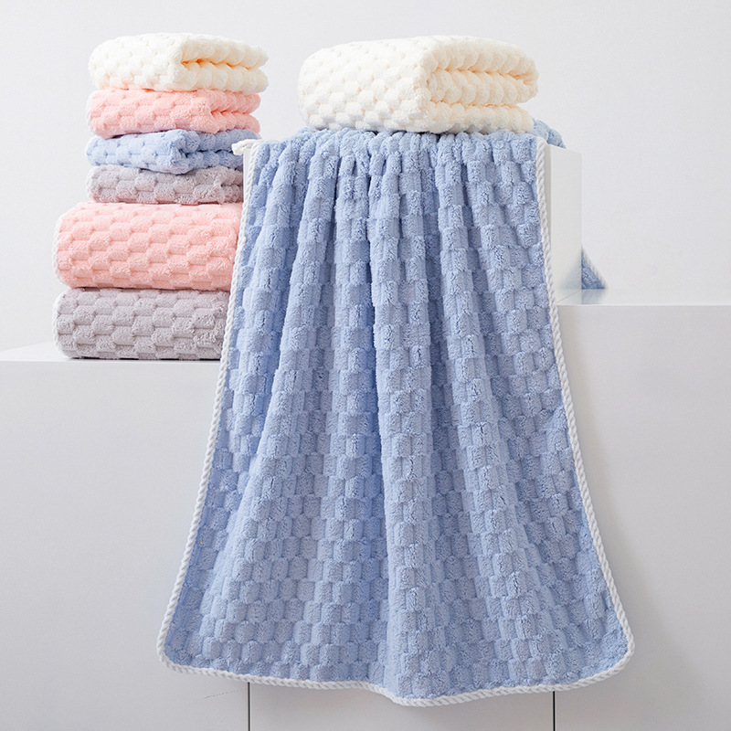 Coral fleece bath towel three-piece gift box wedding group purchase business company gift towel hand gift suit