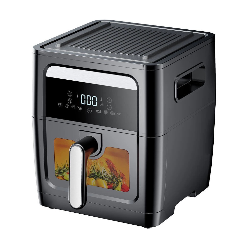 Stainless Steel Color Screen Menu Mode Digital Control Air Fryer Visual Multifunctional Touch Screen Household Air Fryer