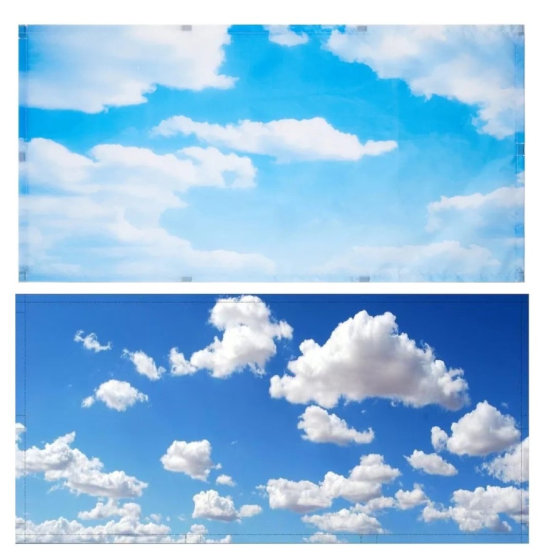 Amazon Hot Sale Anti-vertigo Flame Retardant Panel Lamp Shade Fluorescent Ceiling Lamp Shade Printed Magnetic Shade Fabric