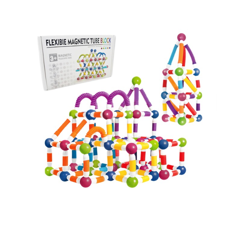 Cross-Border Strong Magnetic Building Magnetic Stick, Versatile Twist Music, Children's Early Education Educational Magnetic Suction Toy for Boys and Girls