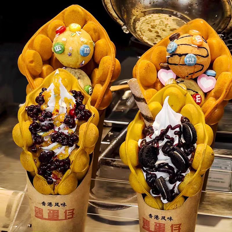 Egg Waffle Premix Powder, Commercial Authentic Hong Kong-Style Bursting Filling Baked Snack Ingredients, Raw Materials, Direct Sales from the Manufacturer, Egg Waffle Powder