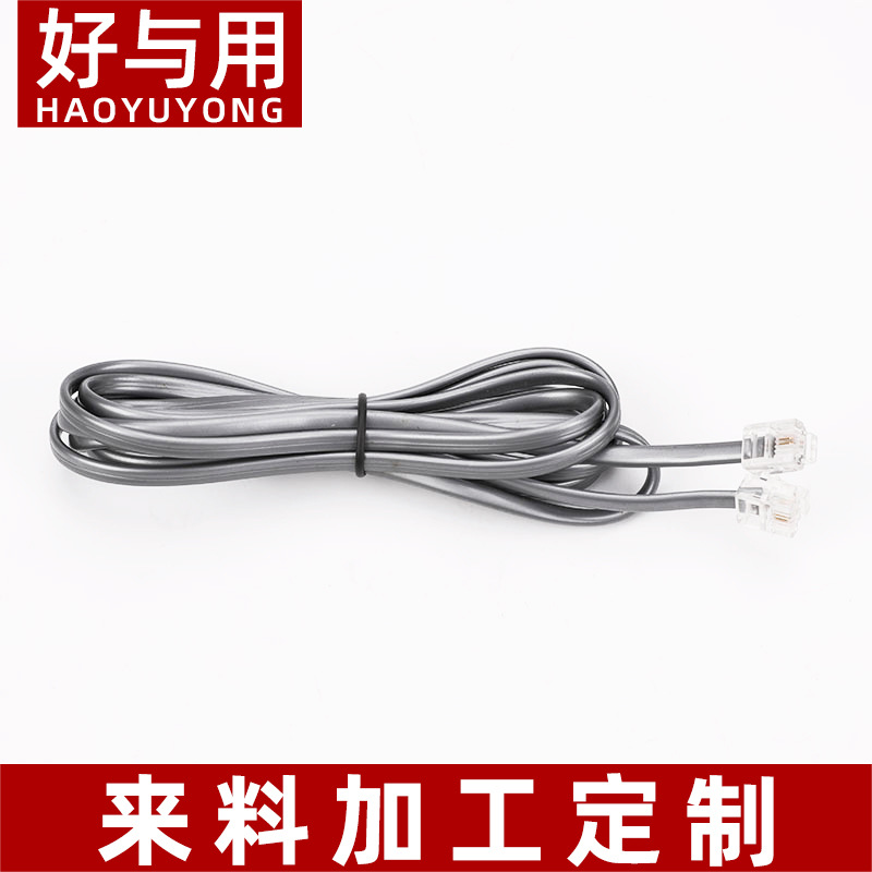 Телефонный переходник, удлинитель для стационарного телефона, 2- и 4-проводной соединительный кабель, RJ11 кабель, плоский кабель, телефонный кабель с разъемом