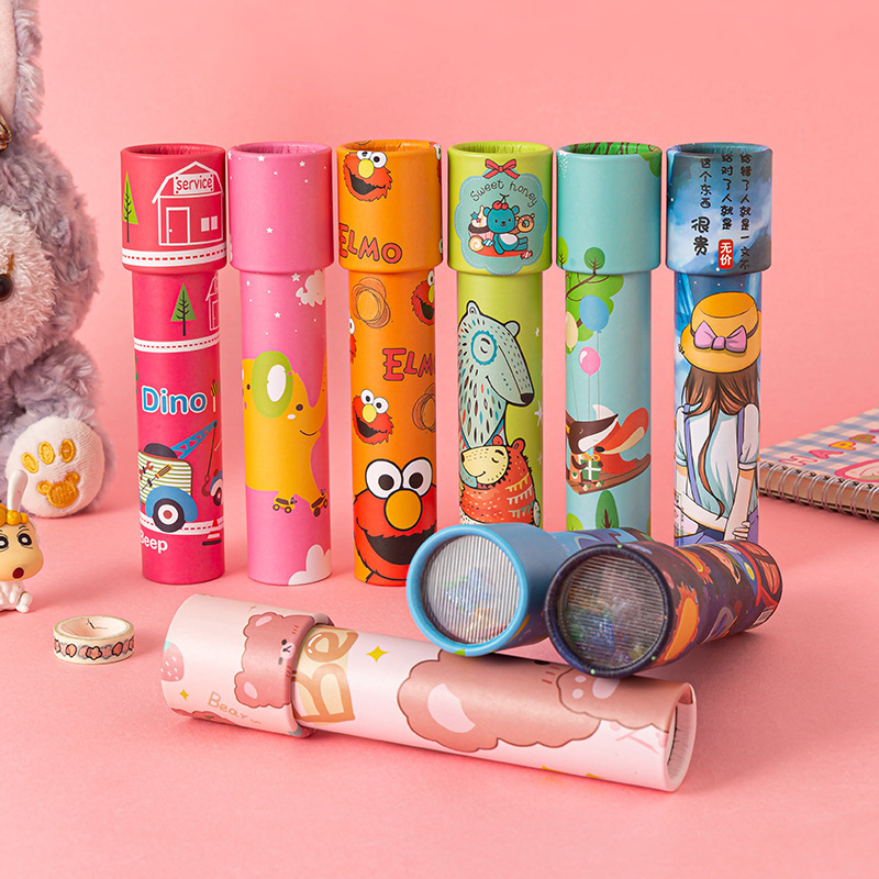 New Cartoon Large Rotating Kaleidoscope Magical and Ever-Changing Interior Kaleidoscope Kidsren's Kindergarten Toy