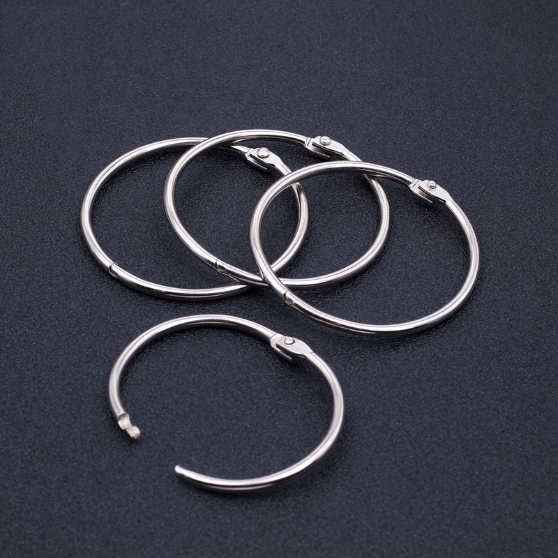 Manufacturer Supplies Metal Card Ring Open Ring Loose-Leaf Desk Calendar Ring Photo Album Iron Ring DIY Iron Ring Binding Book Ring Wholesale