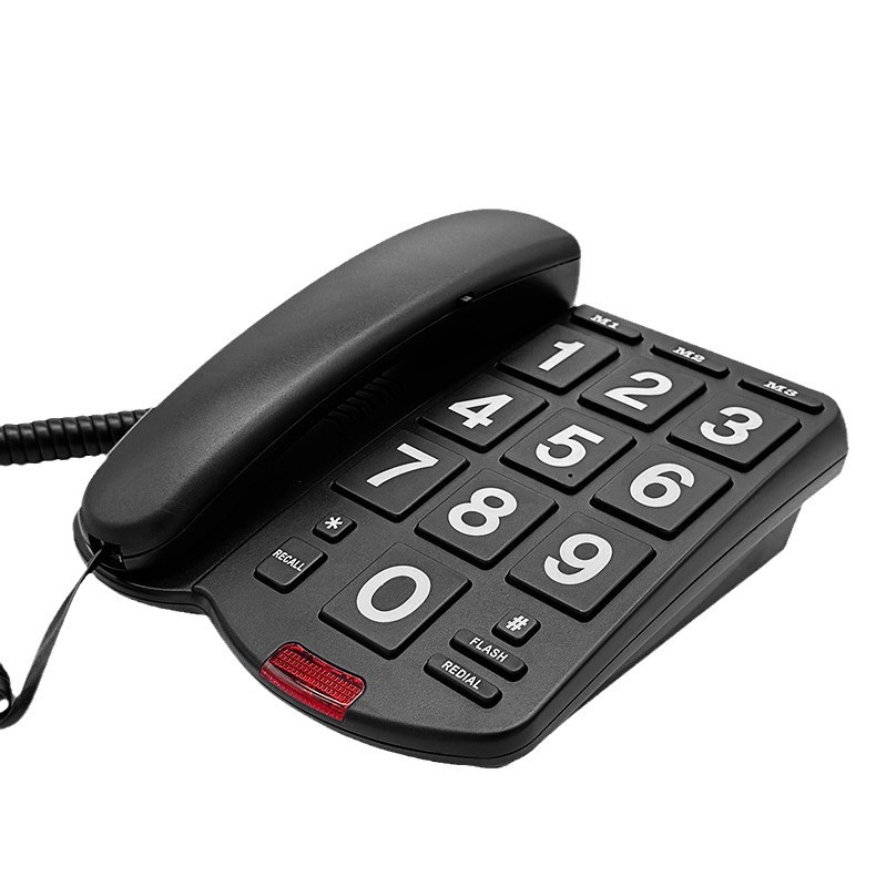 Wired telephone for the elderly landline call big bell big button one-key dial handset big voice old man machine