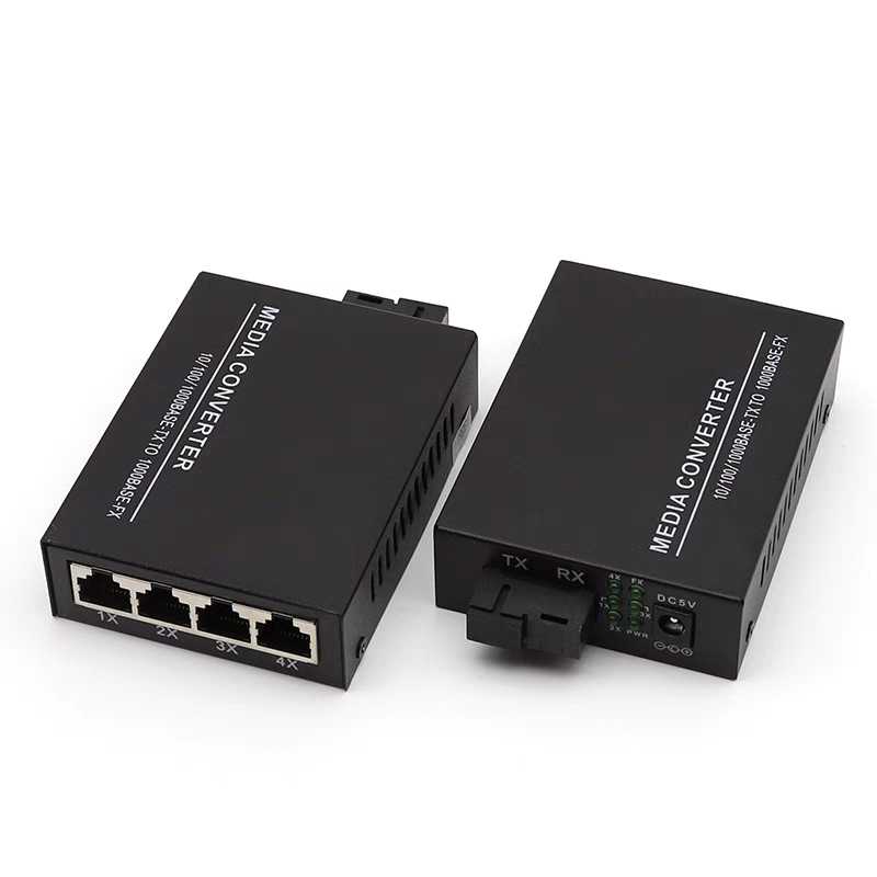 Gigabit Transceiver 1 Optical 4-2-8 Electric Single-Mode Single-Fiber Optical Fiber Photoelectric Converter Surveillance Camera Pair