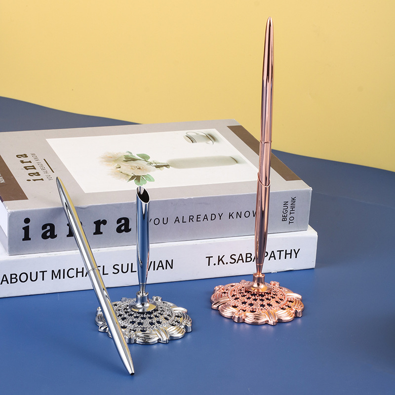 Fashion New Metal Ballpoint Pen plum stand table pen creative table pen ballpoint pen