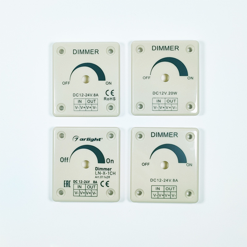High-Power Single-channel Panel Dimmer Plastic Shell led Light Manual Rotary Control Box JS-P012j-1
