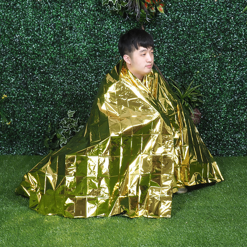 Outdoor portable emergency blanket disposable marathon emergency insulation blanket camping life blanket manufacturers in stock wholesale