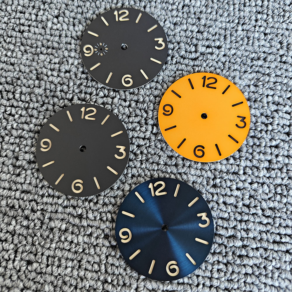 38.8MM пилотные часы, буквенные аксессуары, зеленая люминесцентная вставка, подходит для механизма ETA6497/ST3600