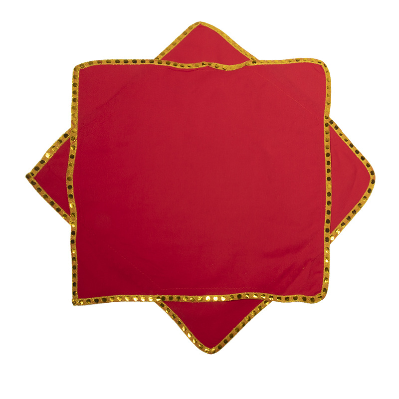 Hand Silk Flower Grade Examination Special Dance Yangko Handkerchief Adult Northeast Errenzhuan Performance Turn Towel Dance Octagonal Towel