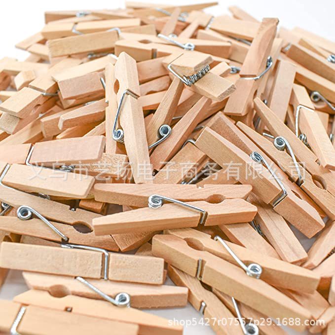 Factory wholesale 2.5cm ~ 7.2cm wooden clip color wooden clip diy decorative photo clip wooden photo clip