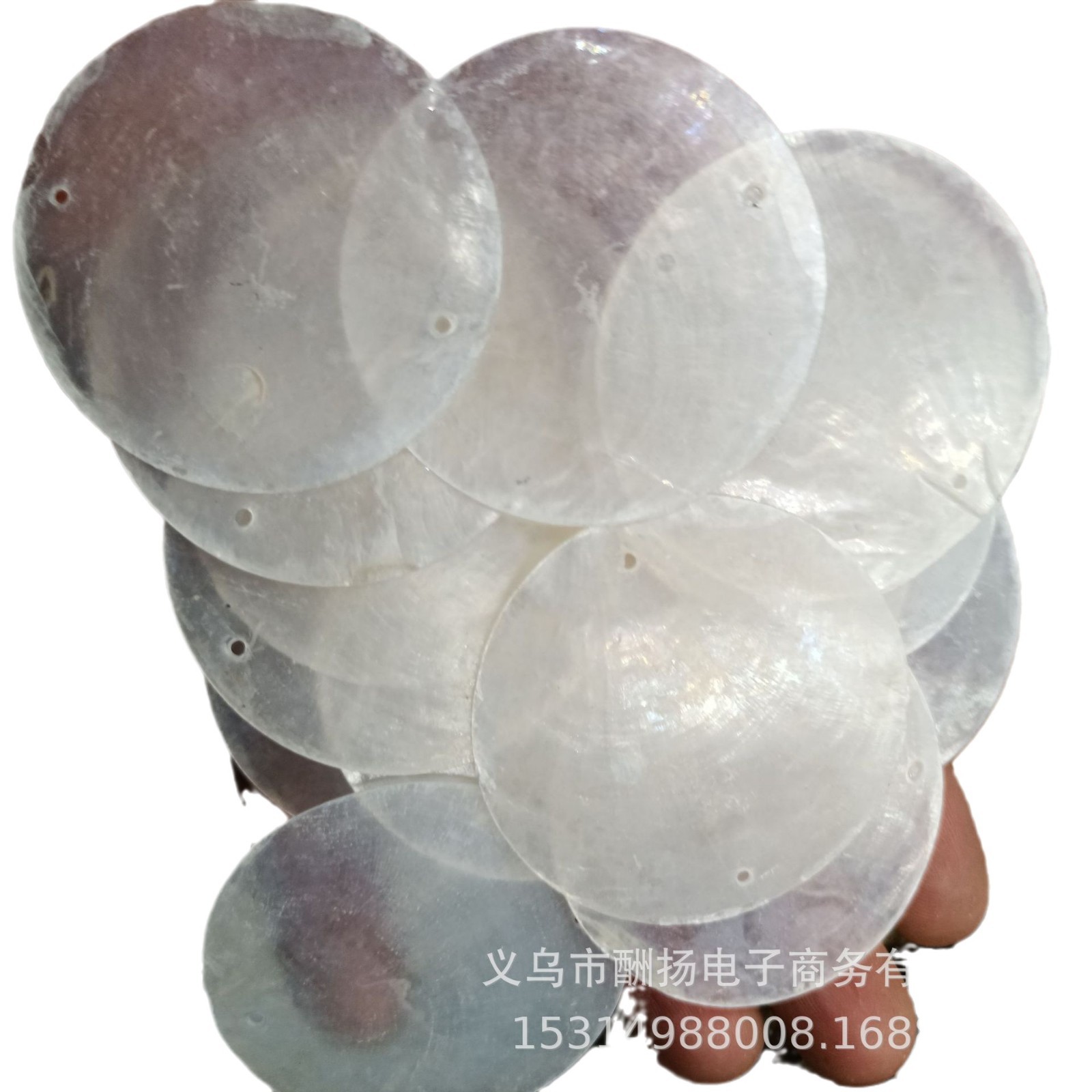 Natural Shells, Conch Mirror Shell Discs, Mica Chips, Transparent Shell Handmade Materials, DIY Wind Chimes, Lighting Accessories Wholesale