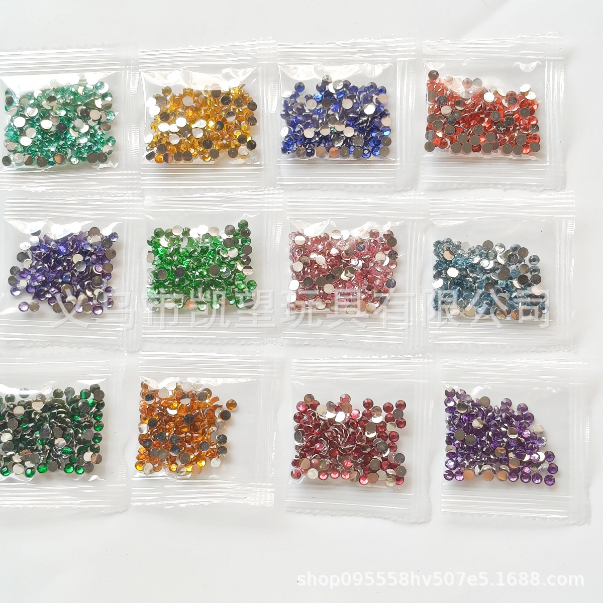 Кросс-бордерные плоские алмазные круглые акриловые алмазы с заостренным дном, DIY ногтевое искусство, ювелирные аксессуары, оптовые кристаллы, стразы