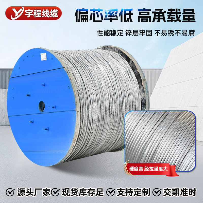 Wholesale Hot-Dip Galvanized Steel Wire Rope Stainless Steel Wire Agricultural Greenhouse Industrial Wire Rope Communication Power Pull Wire Steel Wire Rope