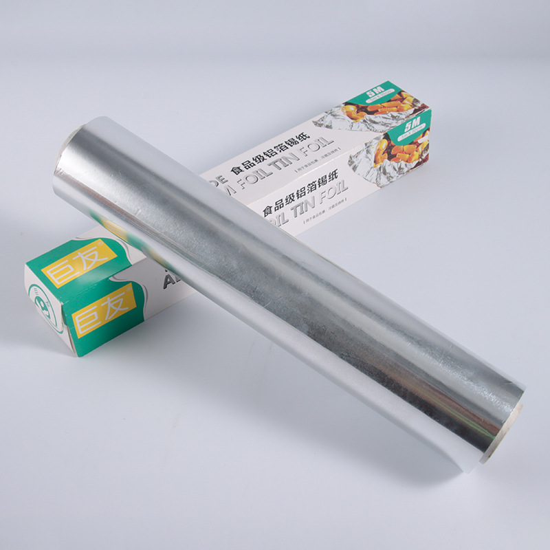 Disposable Barbecue Aluminum Foil Tin Foil Large Roll Thickeneded Food Grade Tin Foil Household Oven Takeaway Packaging Aluminum Foil