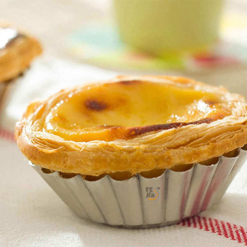 High temperature resistant repeatable corrugated stainless steel egg tart cake baking mold