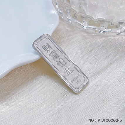 Platinum Gold Bar Pt999.5 Platinum Wealth Gold Bar 10g Solid Platinum Gold Bar (with Acrylic Box)