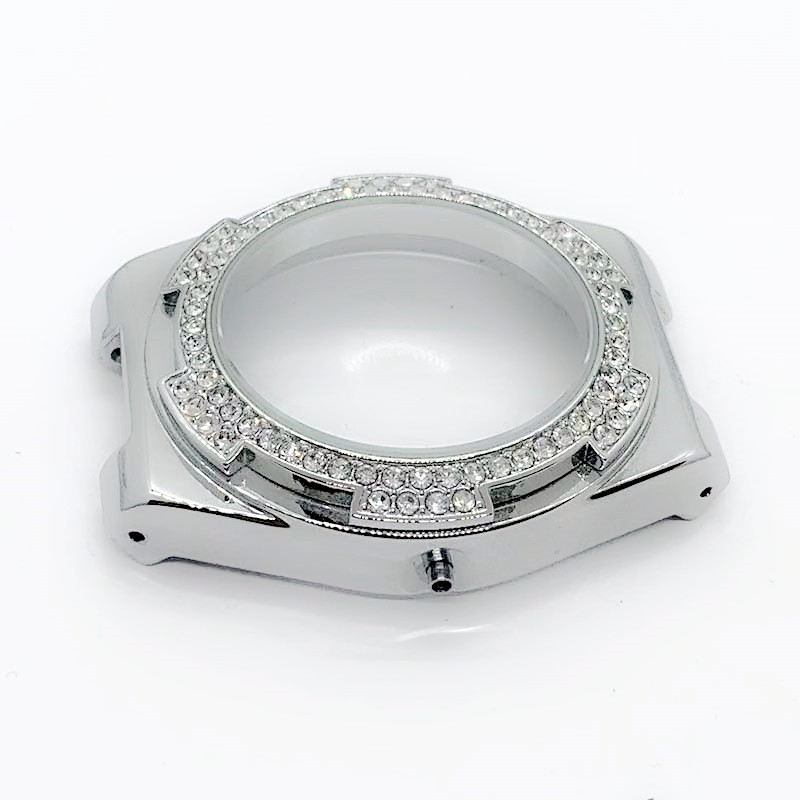 42mm men's stainless steel case silver color stone sapphire glass mirror depth waterproof dial manufacturers