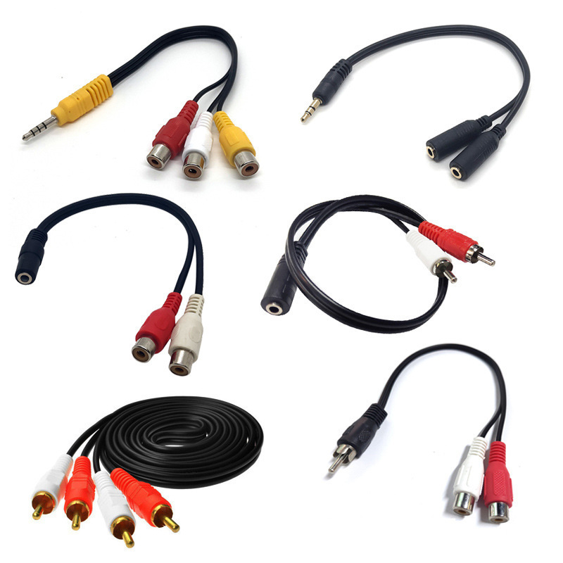 Провод для конвертации левого и правого аудиовыхода двойной революции 3.5 мм женский AV разъем наушников усилитель мощности телевизор приставка