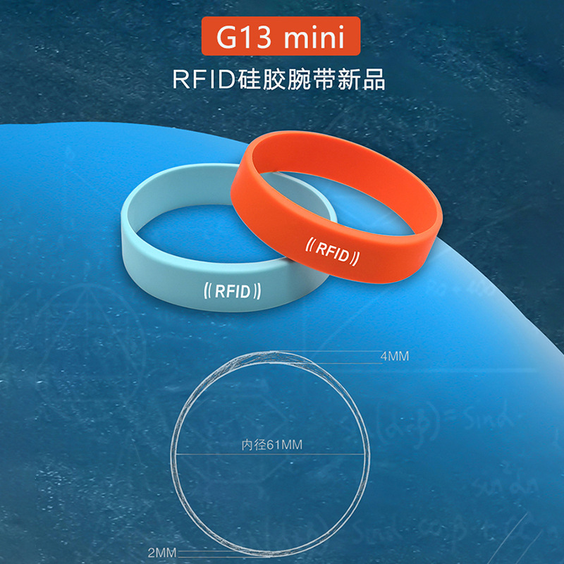 Customized Nfc Smart Silicone Wristband Ntag213 Chip Interconnection Smart Park Membership Management Silicone Bracelet