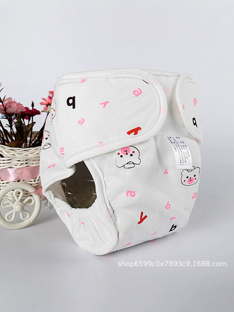 New Baby Newborn Printed Diaper Pants Baby Cartoon Diaper Pants Three-dimensional Anti-side Leakage Diaper Pocket